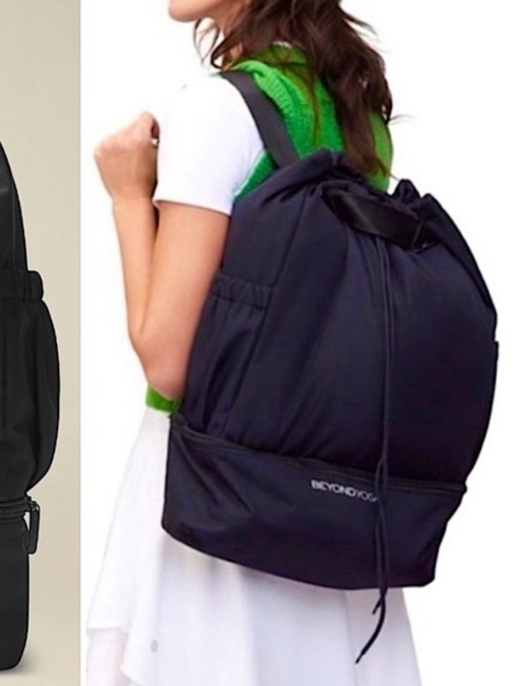 Beyond Yoga Black Convertible Roll-Top Backpack